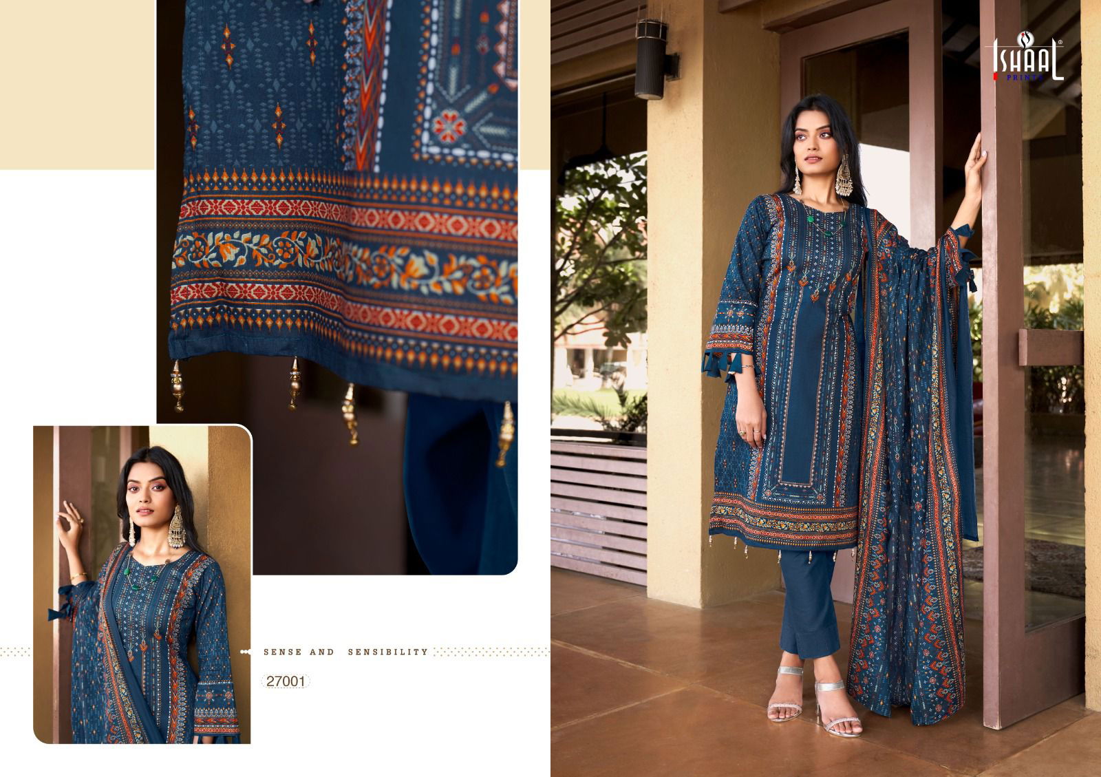 Gulmohar 27 By Ishaal Karachi Cotton Dress Material Catalog
